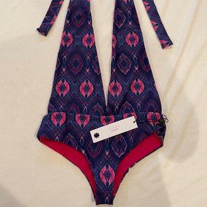 NWT Mary Grace Swim/MGS Plunge one piece swimsuit - Reversible! Size M